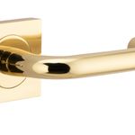 20360KIBPRIV60 - Oslo Lever - Square Rose (Inbuilt Privacy) - Polished Brass - Privacy