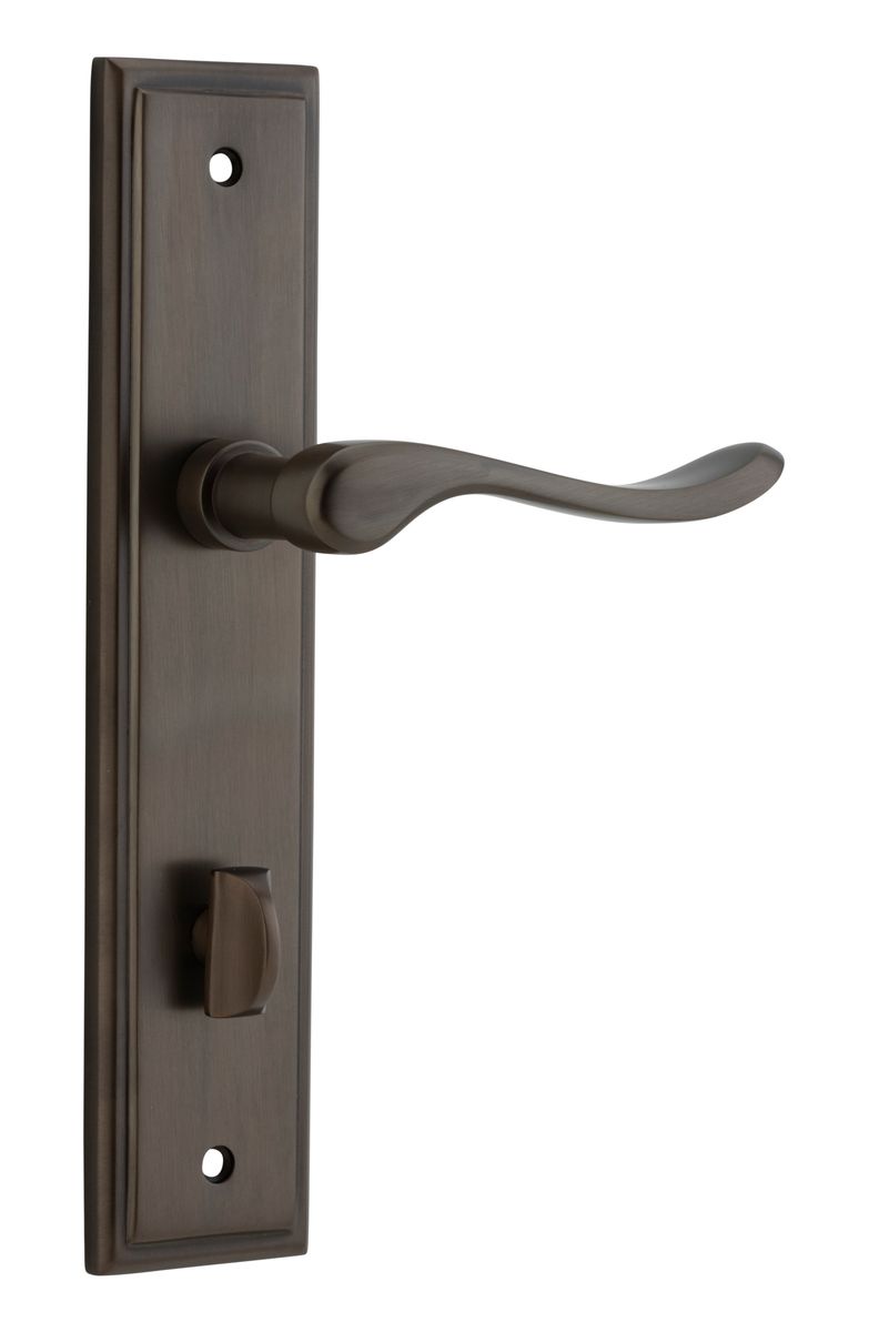 10926P85 - Stirling Lever - Stepped Backplate - Signature Brass - Privacy