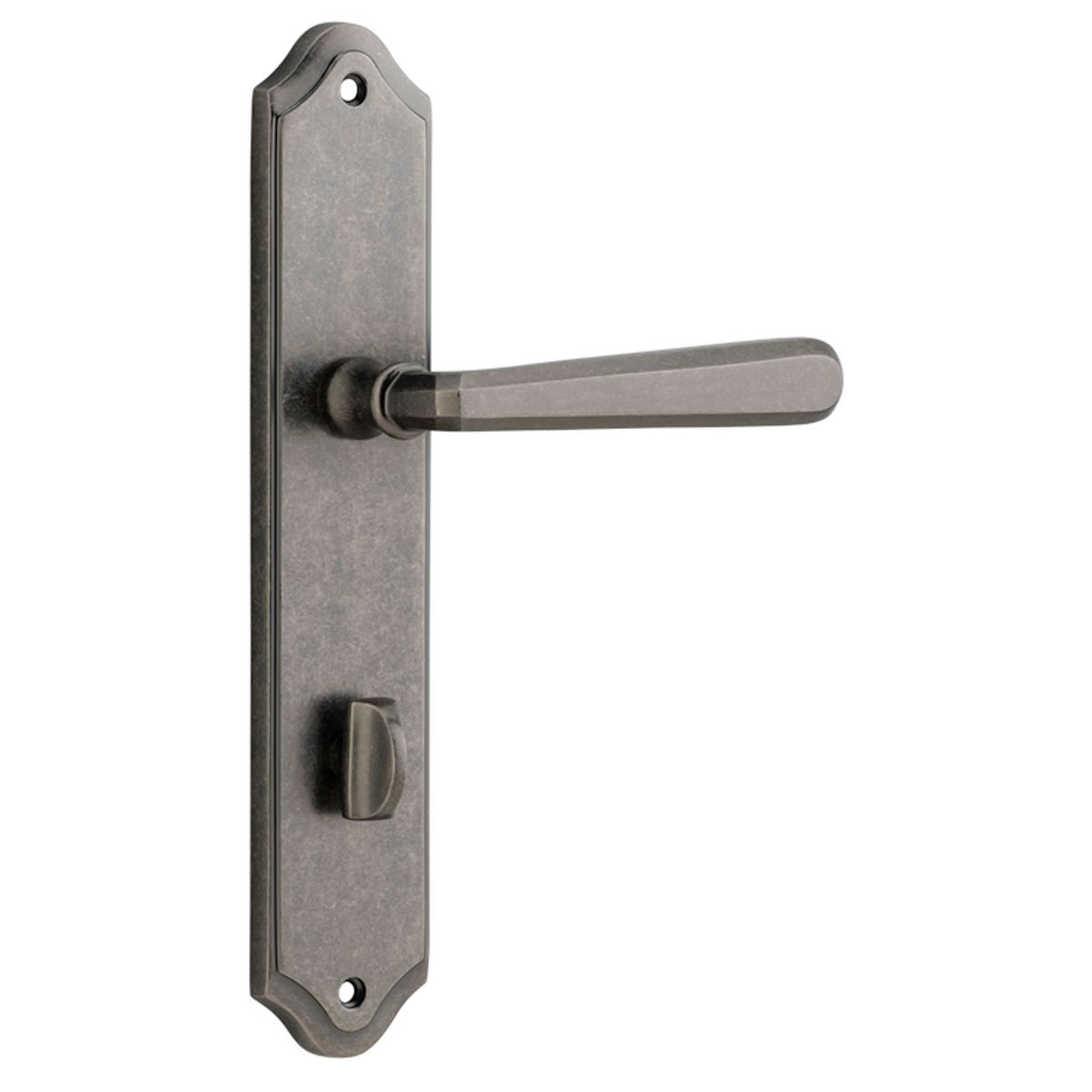 13874P85 - Copenhagen Lever - Shouldered Backplate - Distressed Nickel - Privacy