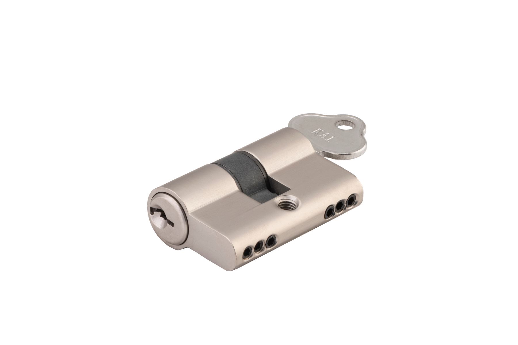 21645 - Euro Cylinder Key/Key 3 Pin - Satin Nickel - Entrance