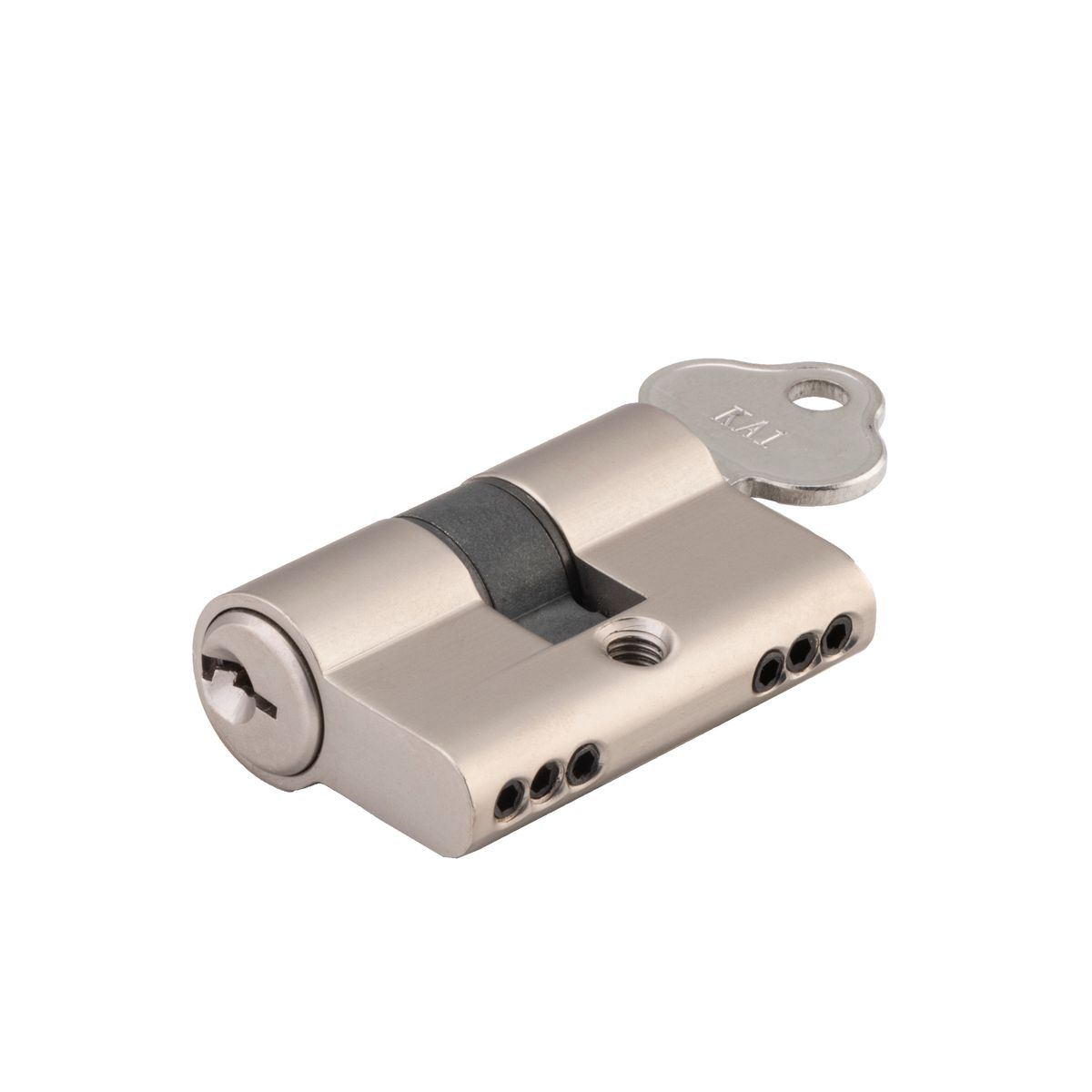 21645 - Euro Cylinder Key/Key 3 Pin - Satin Nickel - Entrance