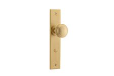 10831 - Paddington Knob - Chamfered Backplate - Brushed Brass - Passage