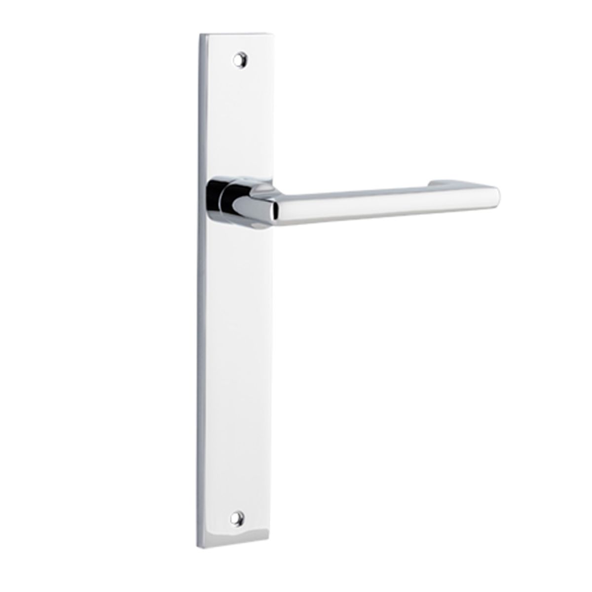 11848 - Baltimore Return Lever - Rectangular Backplate - Polished Chrome - Passage
