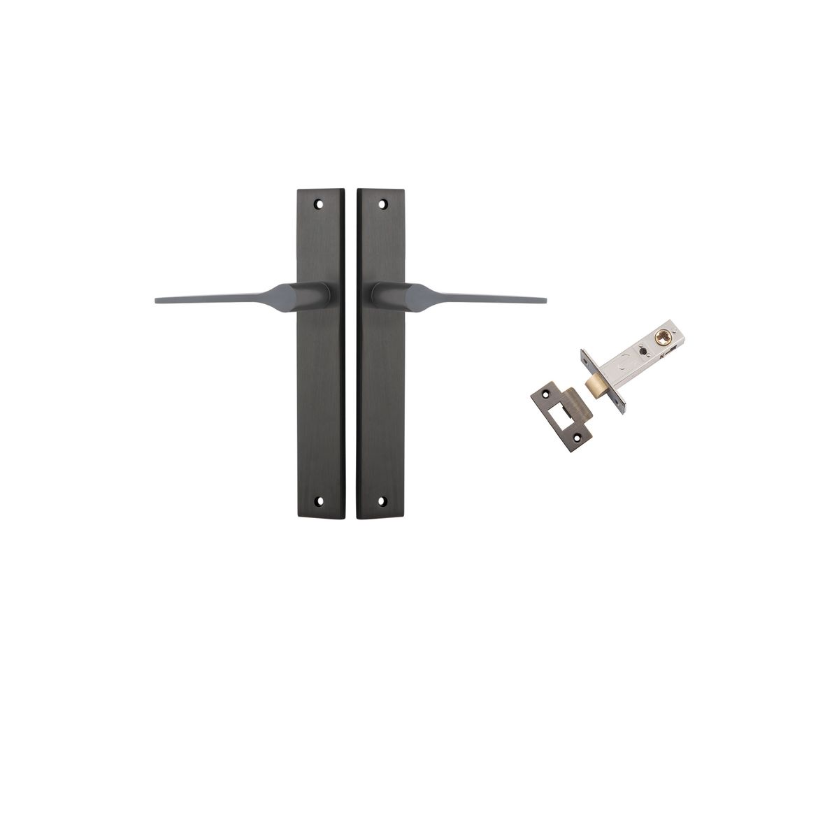 10754KPASS60 - Como Lever - Rectangular Backplate Passage Kit - Signature Brass - Passage