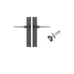 12754KPASS60 - Como Lever - Rectangular Backplate Passage Kit - Matt Black - Passage