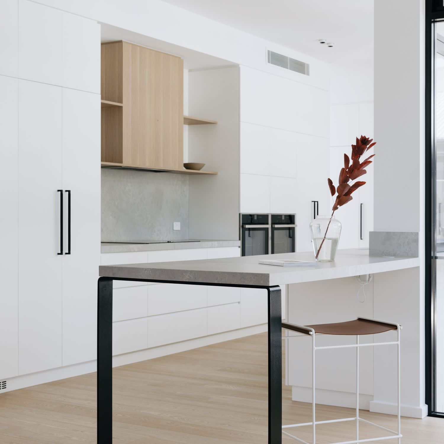 16960B - Brunswick Cabinet Pull with Backplate  - CTC160mm - Graphite PVD