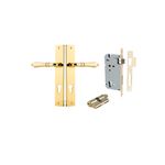 10200KENTR60KK - Sarlat Lever - Rectangular Backplate Entrance Kit with High Security Lock - Polished Brass - Entrance