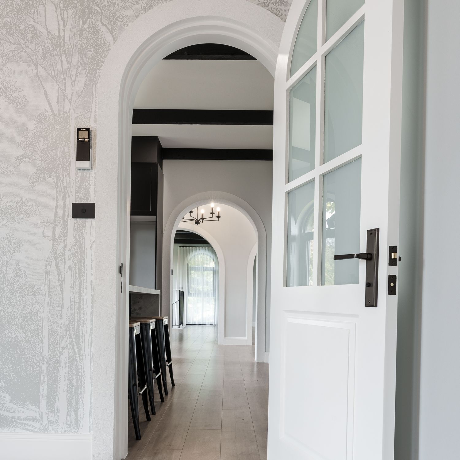 15244P85 - Annecy Lever - Stepped Backplate - Brushed Brass - Privacy