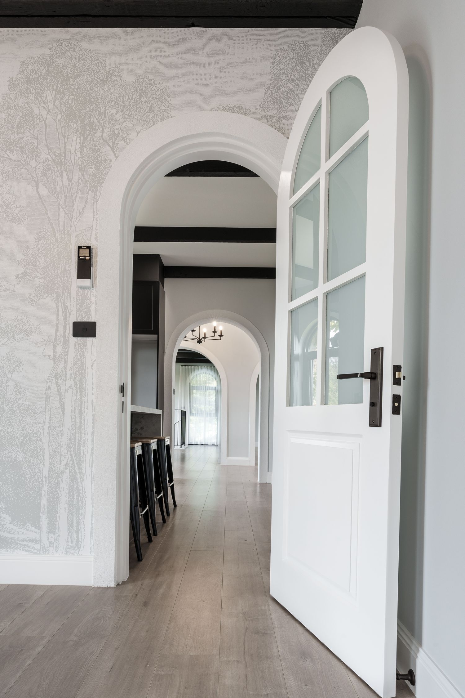 14744KENTR60KT - Annecy Lever - Stepped Backplate Entrance Kit with High Security Lock - Satin Nickel - Entrance