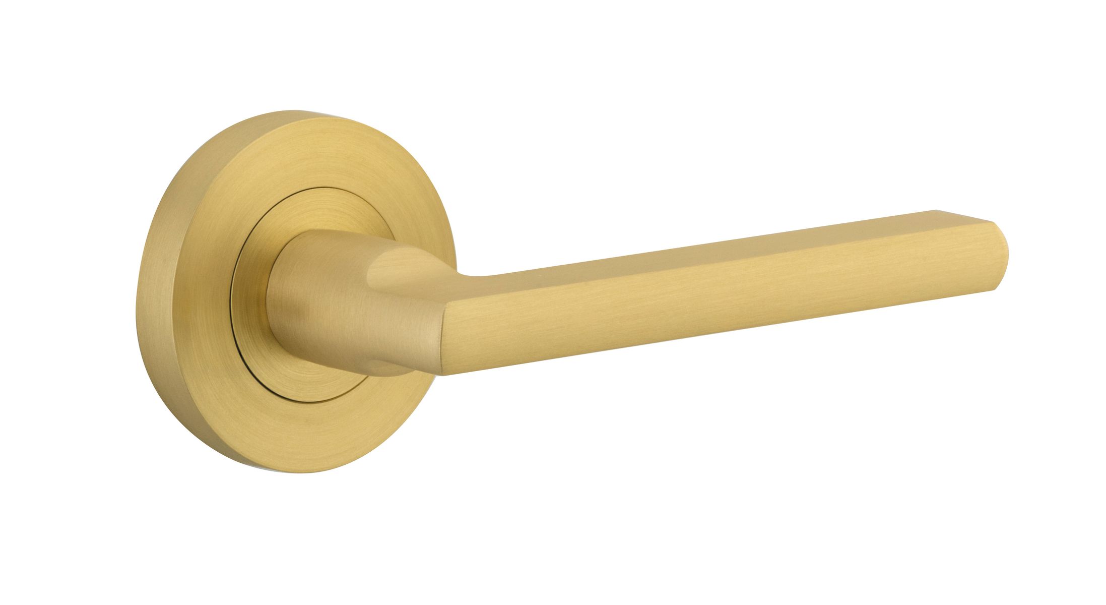 16274 - Baltimore Lever - Round Rose - Brushed Gold PVD - Passage