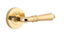 9200KIBPRIV60 - Sarlat Lever - Round Rose (Inbuilt Privacy) - Polished Brass - Privacy