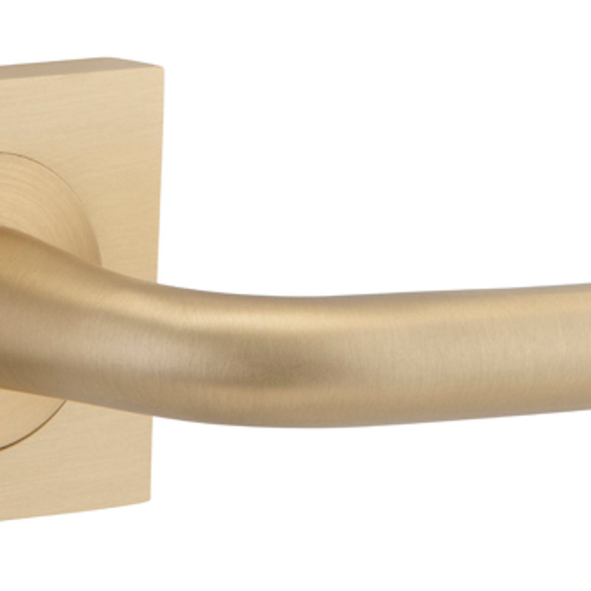 20366 - Oslo Lever - Square Rose - Brushed Brass - Passage