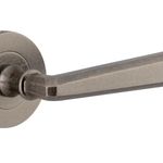 20807KIBPRIV60 - Copenhagen Lever - Round Rose (Inbuilt Privacy) - Distressed Nickel - Privacy