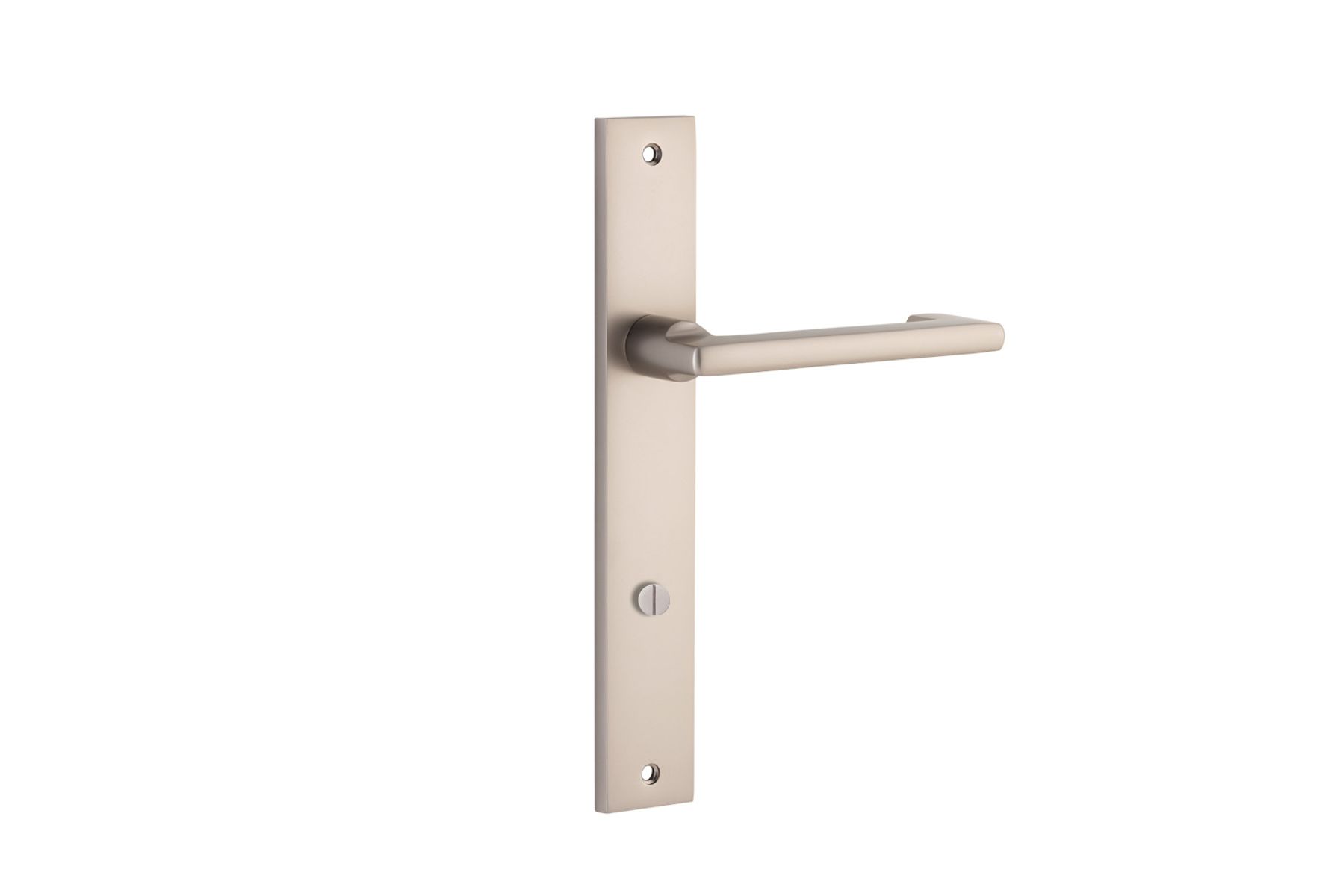 14848P85 - Baltimore Return Lever - Rectangular Backplate - Satin Nickel - Privacy