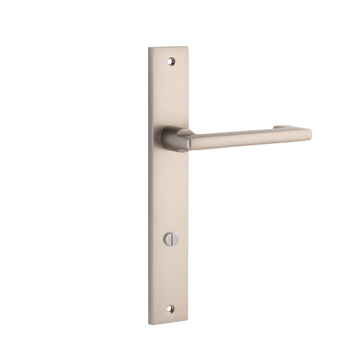 14848P85 - Baltimore Return Lever - Rectangular Backplate - Satin Nickel - Privacy
