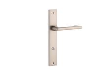 14848P85 - Baltimore Return Lever - Rectangular Backplate - Satin Nickel - Privacy