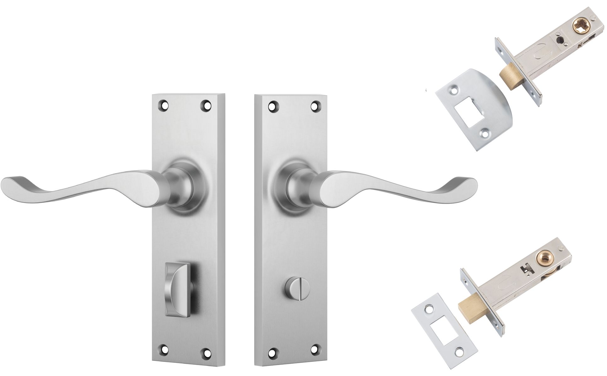 Victorian Lever - Long Backplate Privacy Set