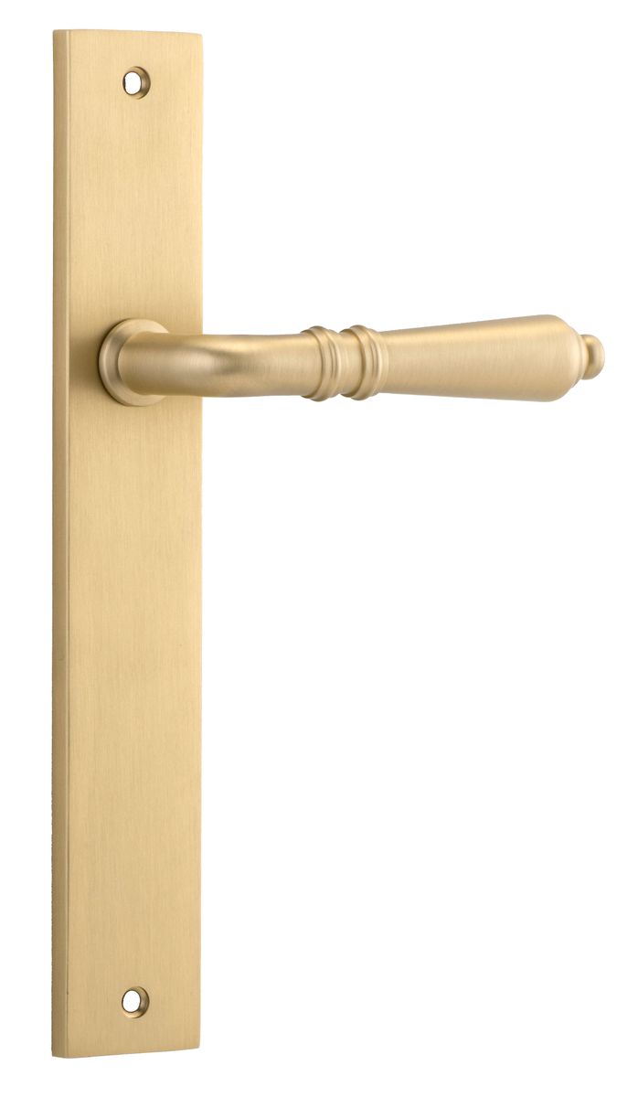 15200 - Sarlat Lever - Rectangular Backplate - Brushed Brass - Passage