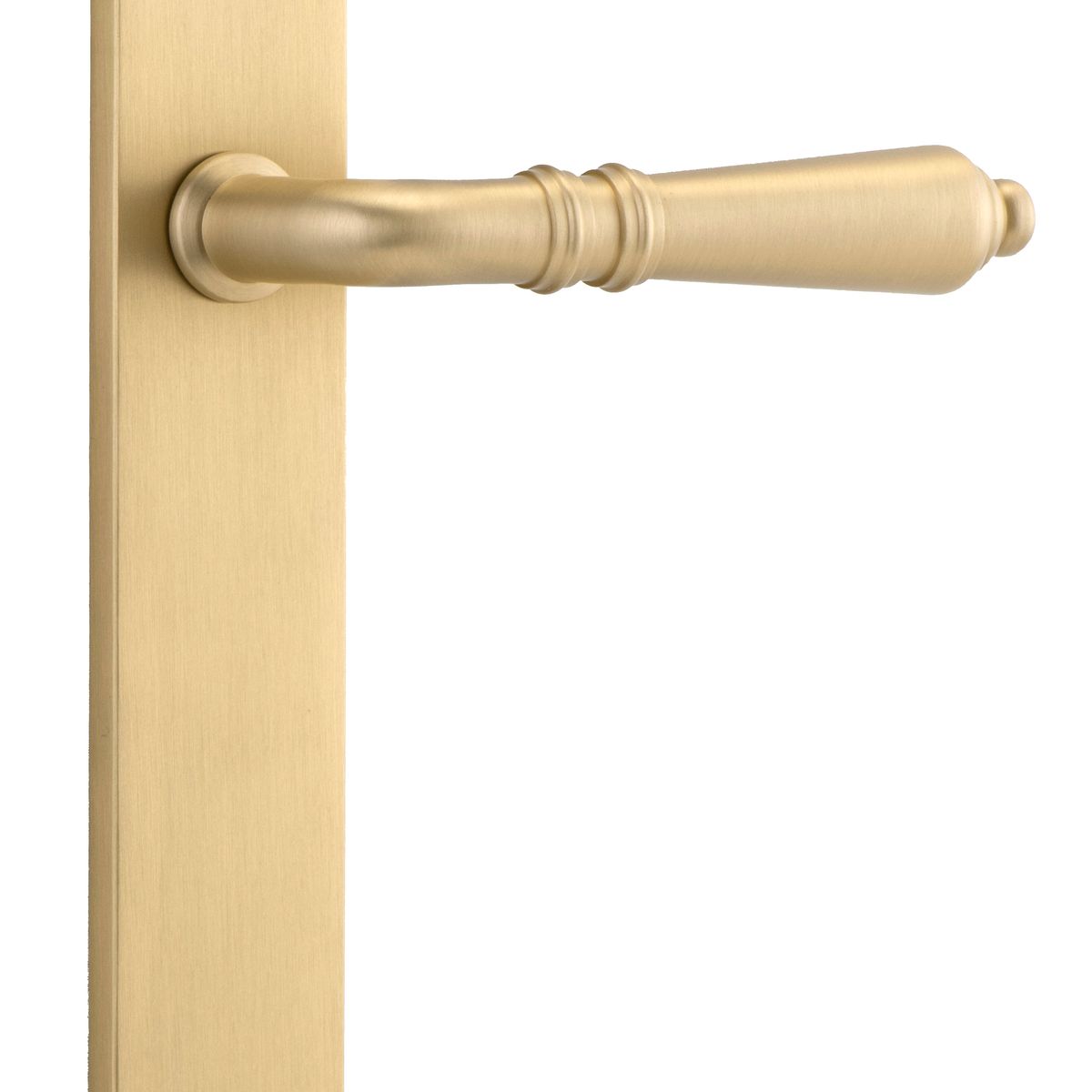 15200 - Sarlat Lever - Rectangular Backplate - Brushed Brass - Passage