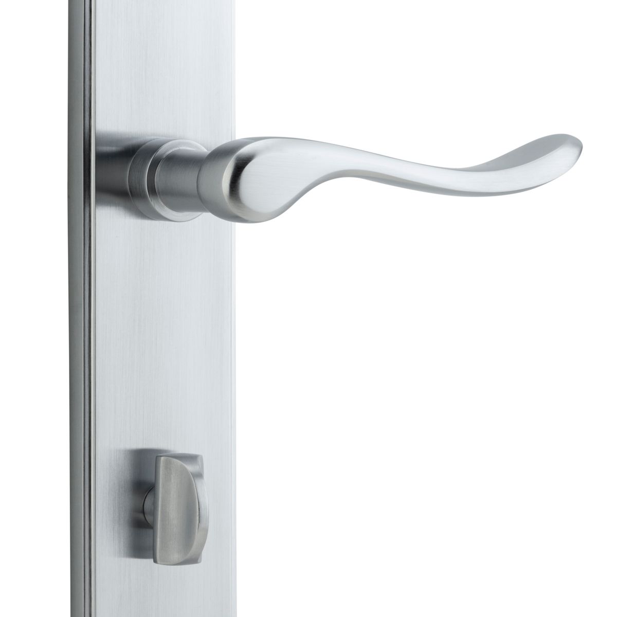 12422P85 - Stirling Lever - Shouldered Backplate - Brushed Chrome - Privacy