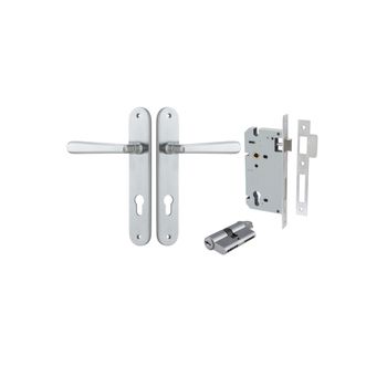 Copenhagen Lever - Oval Backplate Entrance Kit with High Security Lock