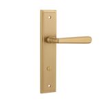 15378P85 - Copenhagen Lever - Stepped Backplate - Brushed Brass - Privacy