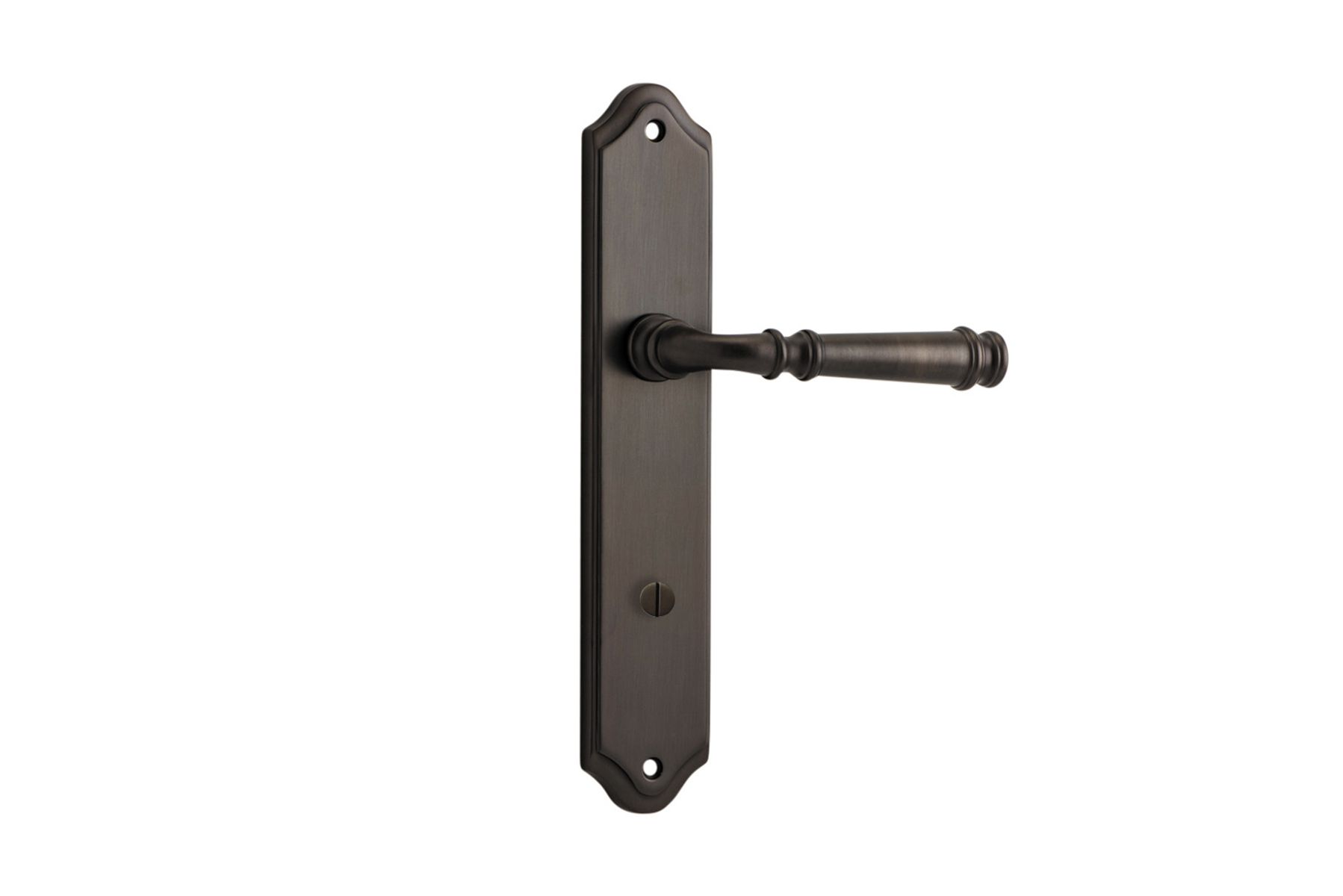 10718P85 - Verona Lever - Shouldered Backplate - Signature Brass - Privacy