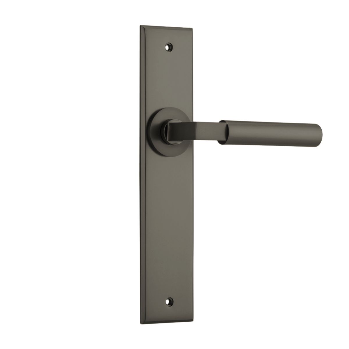 16794 - Berlin Lever - Chamfered Backplate - Graphite PVD - Passage