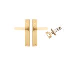 15284KPASS60 - Bronte Lever - Chamfered Backplate Passage Kit - Brushed Brass - Passage