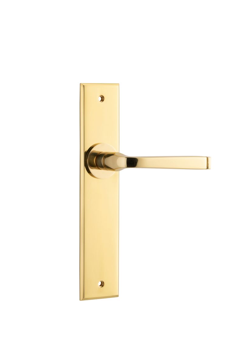 10288 - Annecy Lever - Chamfered Backplate - Polished Brass - Passage