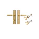 15294KPRIV60 - Berlin Lever - Chamfered Backplate Privacy Kit - Brushed Brass - Privacy