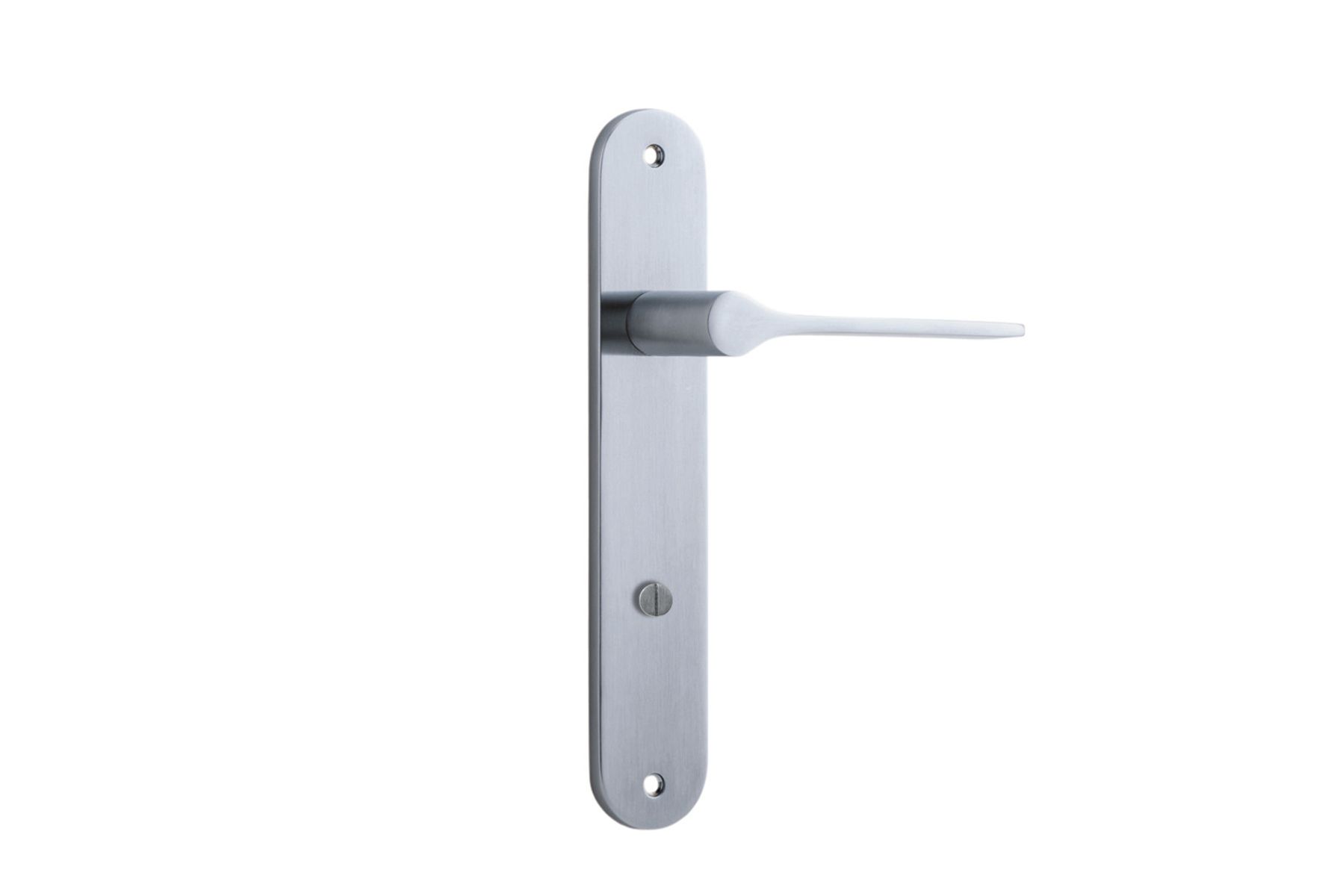 12270 - Como Lever - Oval Backplate - Brushed Chrome - Passage