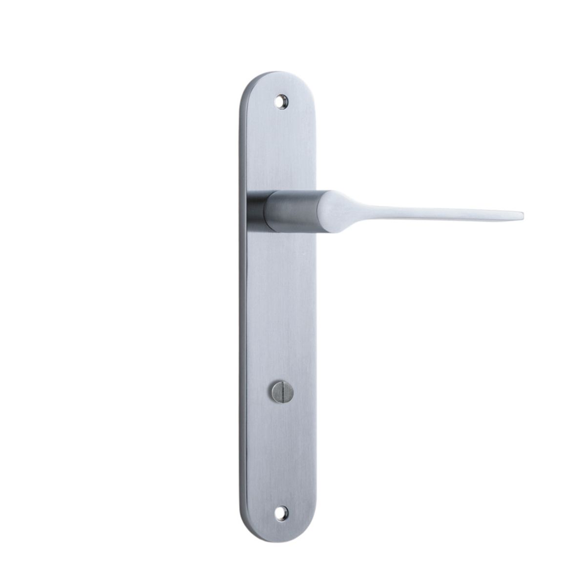 12270 - Como Lever - Oval Backplate - Brushed Chrome - Passage