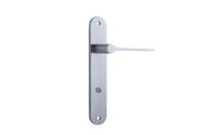 12270 - Como Lever - Oval Backplate - Brushed Chrome - Passage