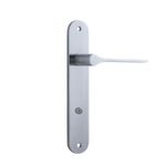 12270 - Como Lever - Oval Backplate - Brushed Chrome - Passage