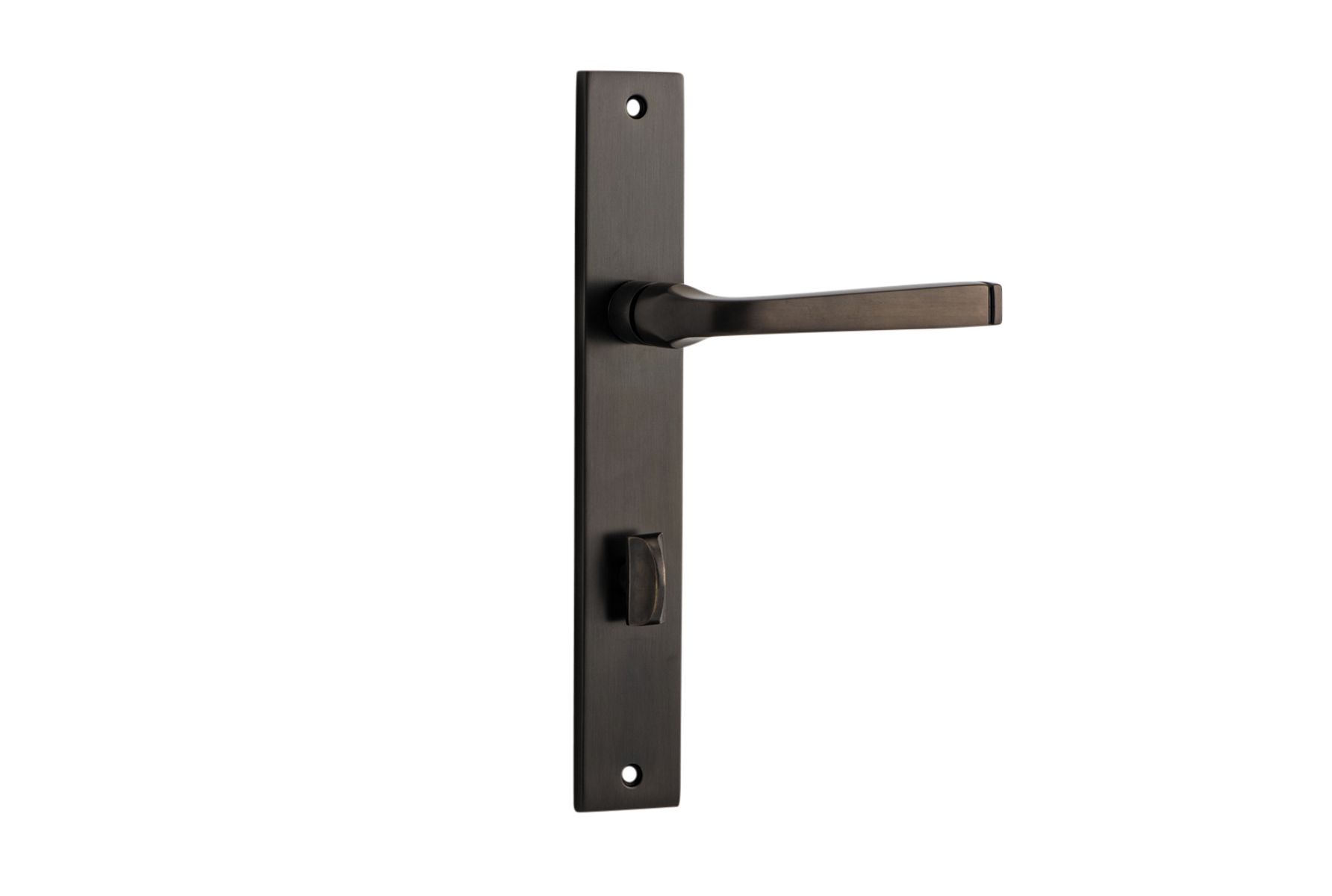 10708P85 - Annecy Lever - Rectangular Backplate - Signature Brass - Privacy
