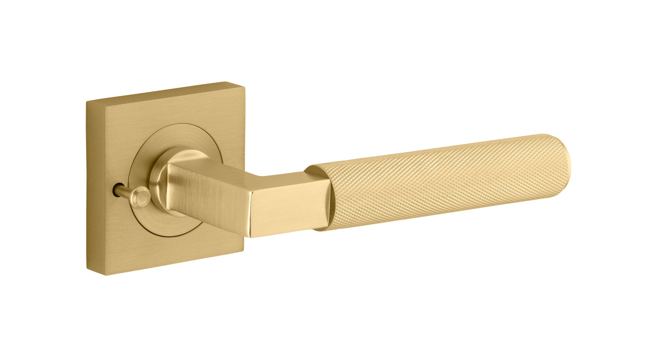 16269KIBPRIV60 - Brunswick Lever - Square Rose Privacy Kit (Inbuilt Privacy) - Brushed Gold PVD - Privacy