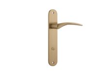 15728P85 - Oxford Lever - Oval Backplate - Brushed Brass - Privacy