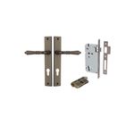 10700KENTR60KK - Sarlat Lever - Rectangular Backplate Entrance Kit with High Security Lock - Signature Brass - Entrance