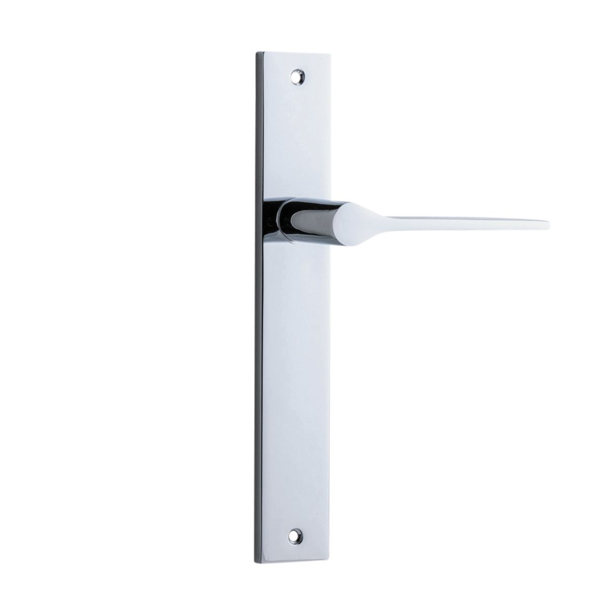 11754 - Como Lever - Rectangular Backplate - Polished Chrome - Passage