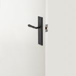 12736KPRIV60 - Sarlat Lever - Stepped Backplate Privacy Kit - Matt Black - Privacy