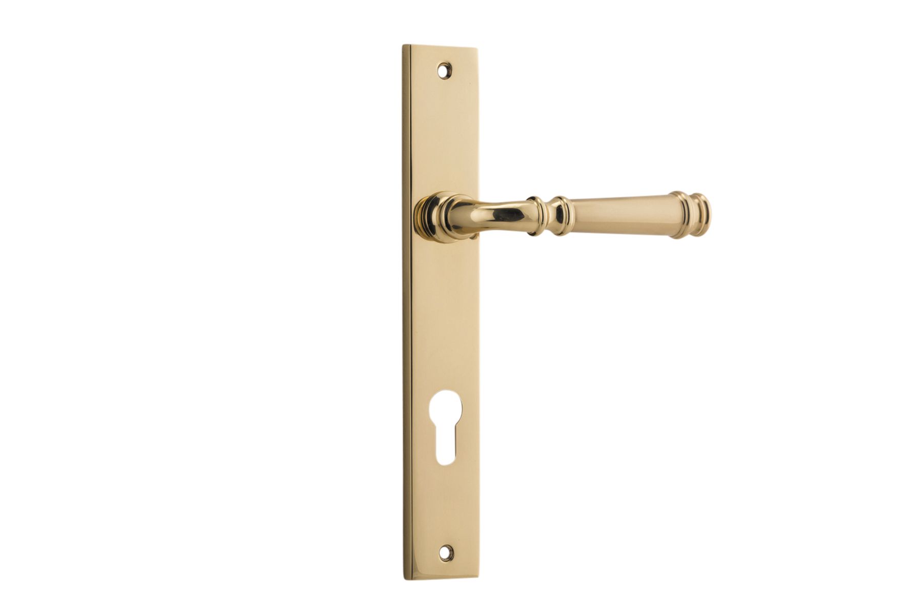 10206E85 - Verona Lever - Rectangular Backplate - Polished Brass - Entrance