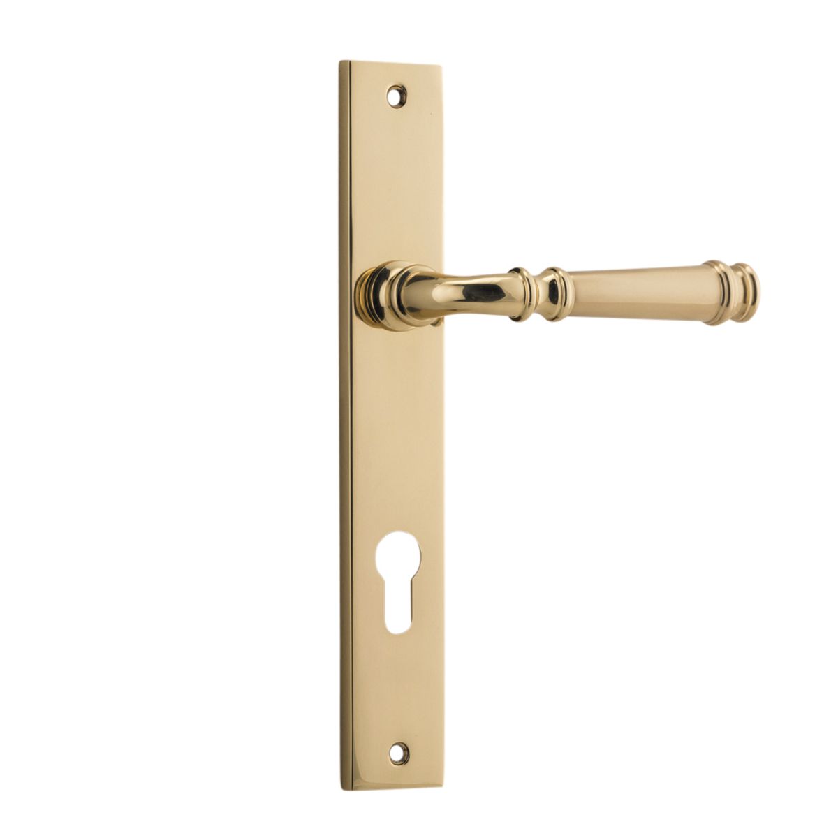 10206E85 - Verona Lever - Rectangular Backplate - Polished Brass - Entrance