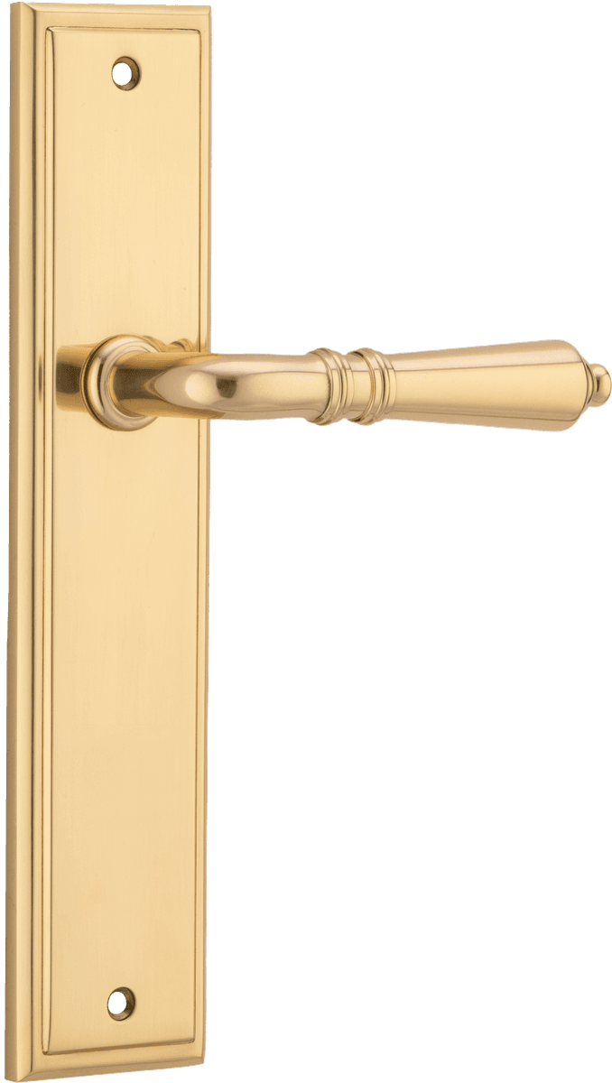 10236 - Sarlat Lever - Stepped Backplate - Polished Brass - Passage