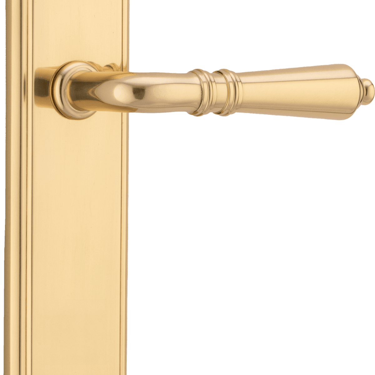 10236 - Sarlat Lever - Stepped Backplate - Polished Brass - Passage