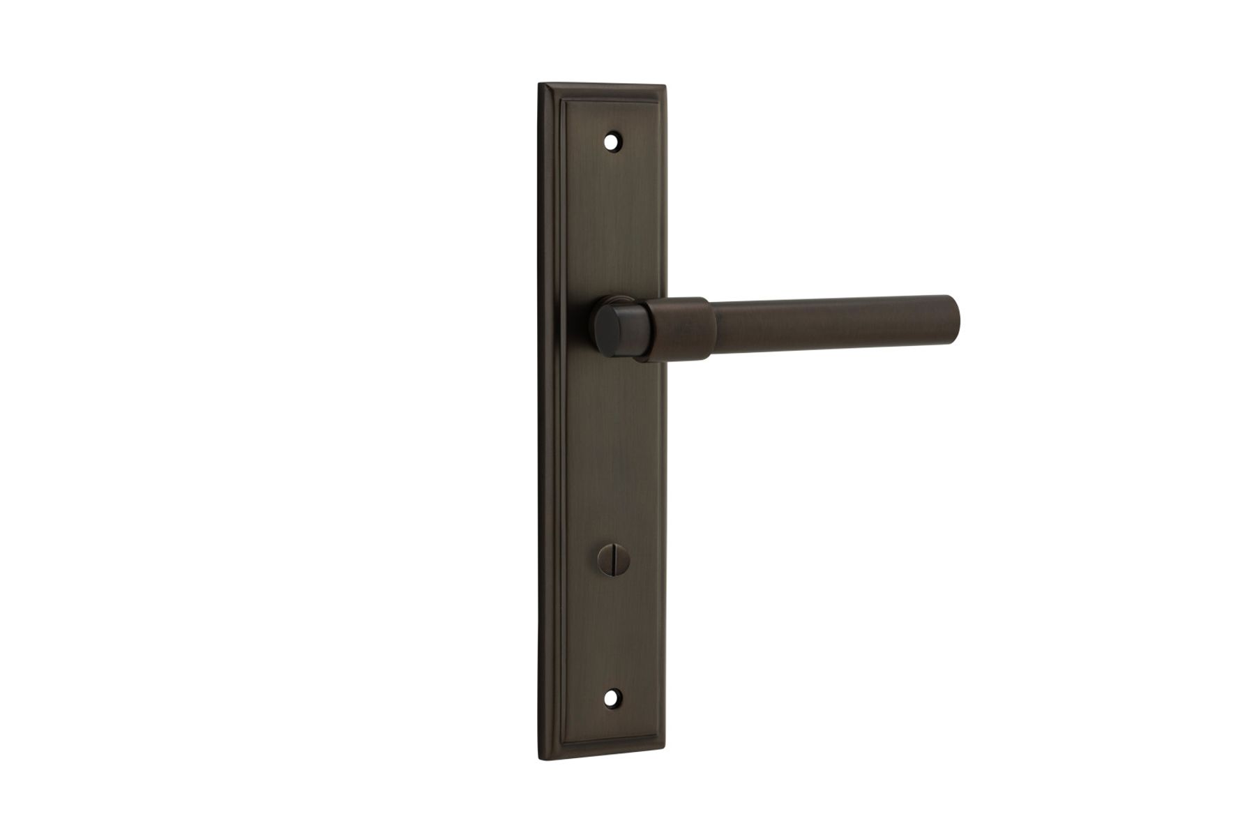 10902P85 - Helsinki Lever - Stepped Backplate - Signature Brass - Privacy