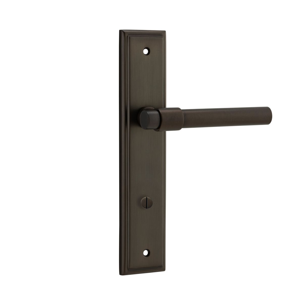 10902P85 - Helsinki Lever - Stepped Backplate - Signature Brass - Privacy