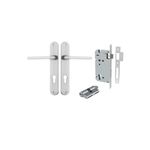 12226KENTR60KK - Baltimore Lever - Oval Backplate Entrance Kit with High Security Lock - Brushed Chrome - Entrance