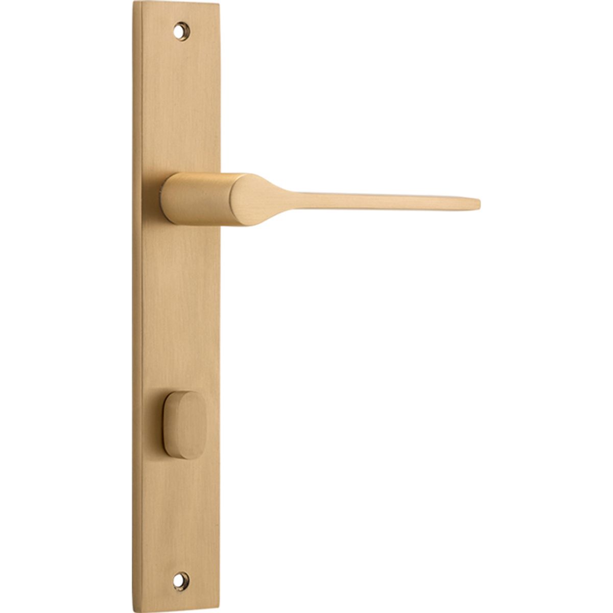 15254P85 - Como Lever - Rectangular Backplate - Brushed Brass - Privacy