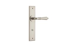 14780P85 - Sarlat Lever - Chamfered Backplate - Satin Nickel - Privacy